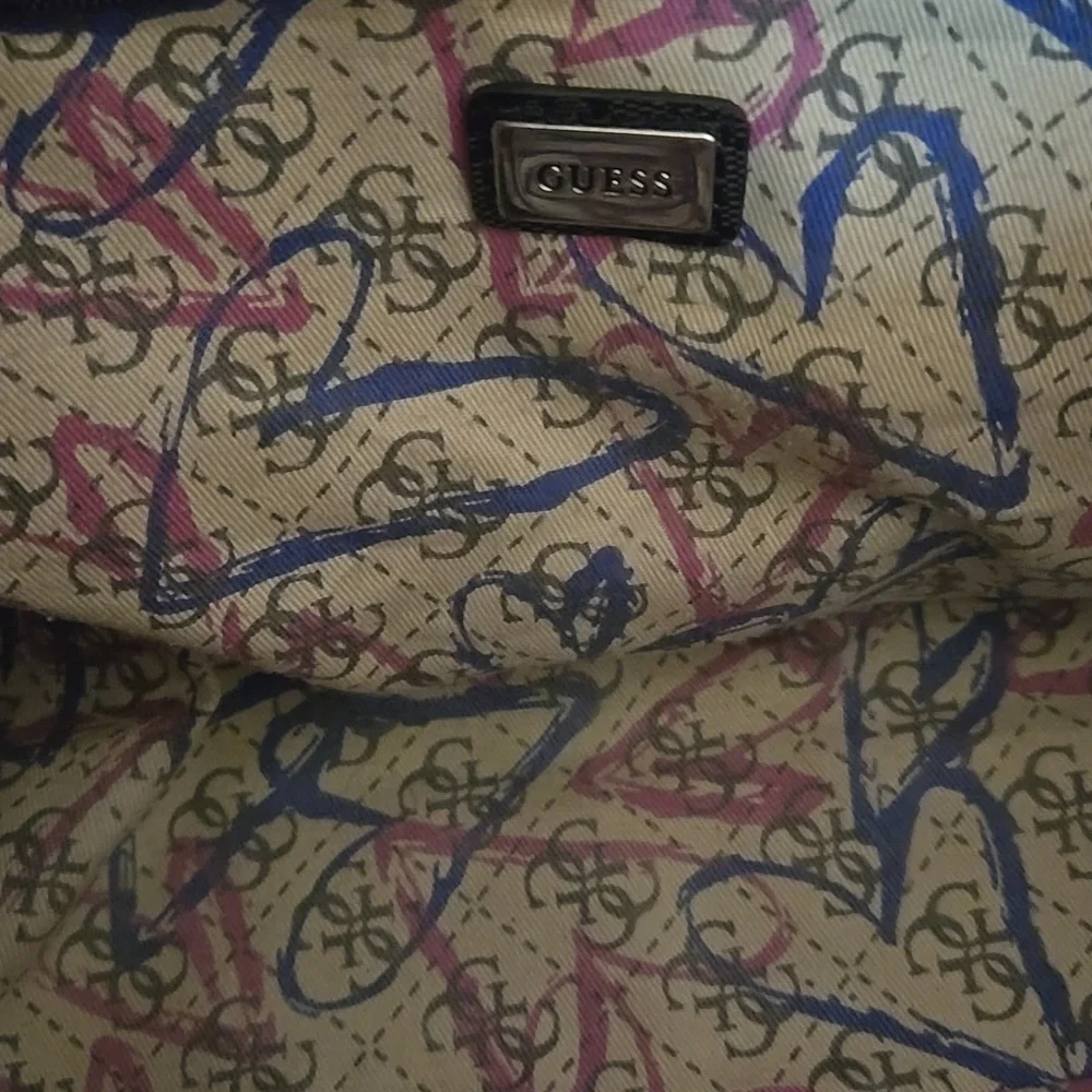 Guess Charcoal Satchel with Black Accents Silver Hardware